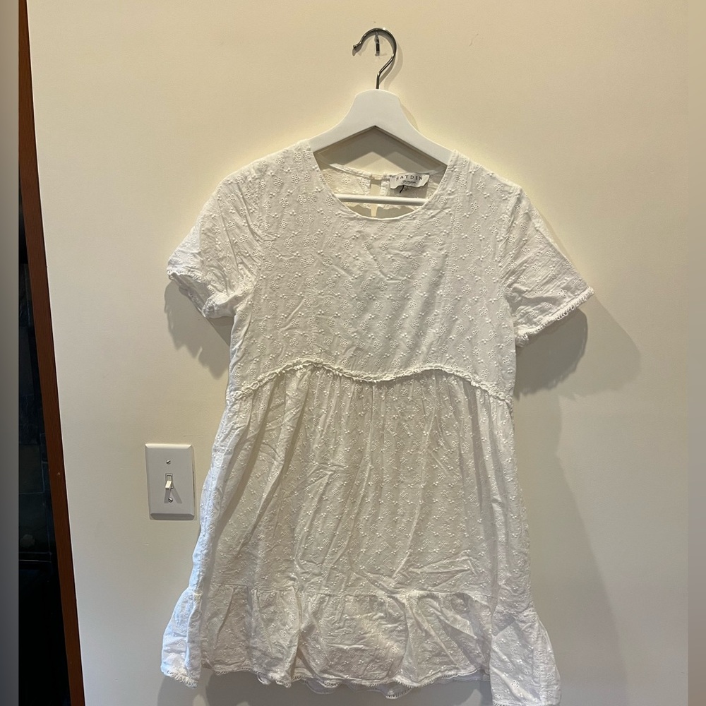 Hayden LA white eyelet mini dress